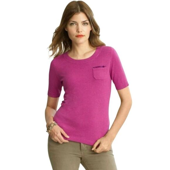 Banana Republic wool blend crew neck top Large - Picture 1 of 7